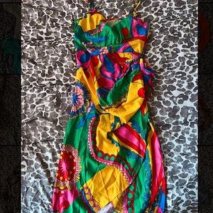 DRAPPED RUCHED WRAP COLORFUL DRESS 🌈